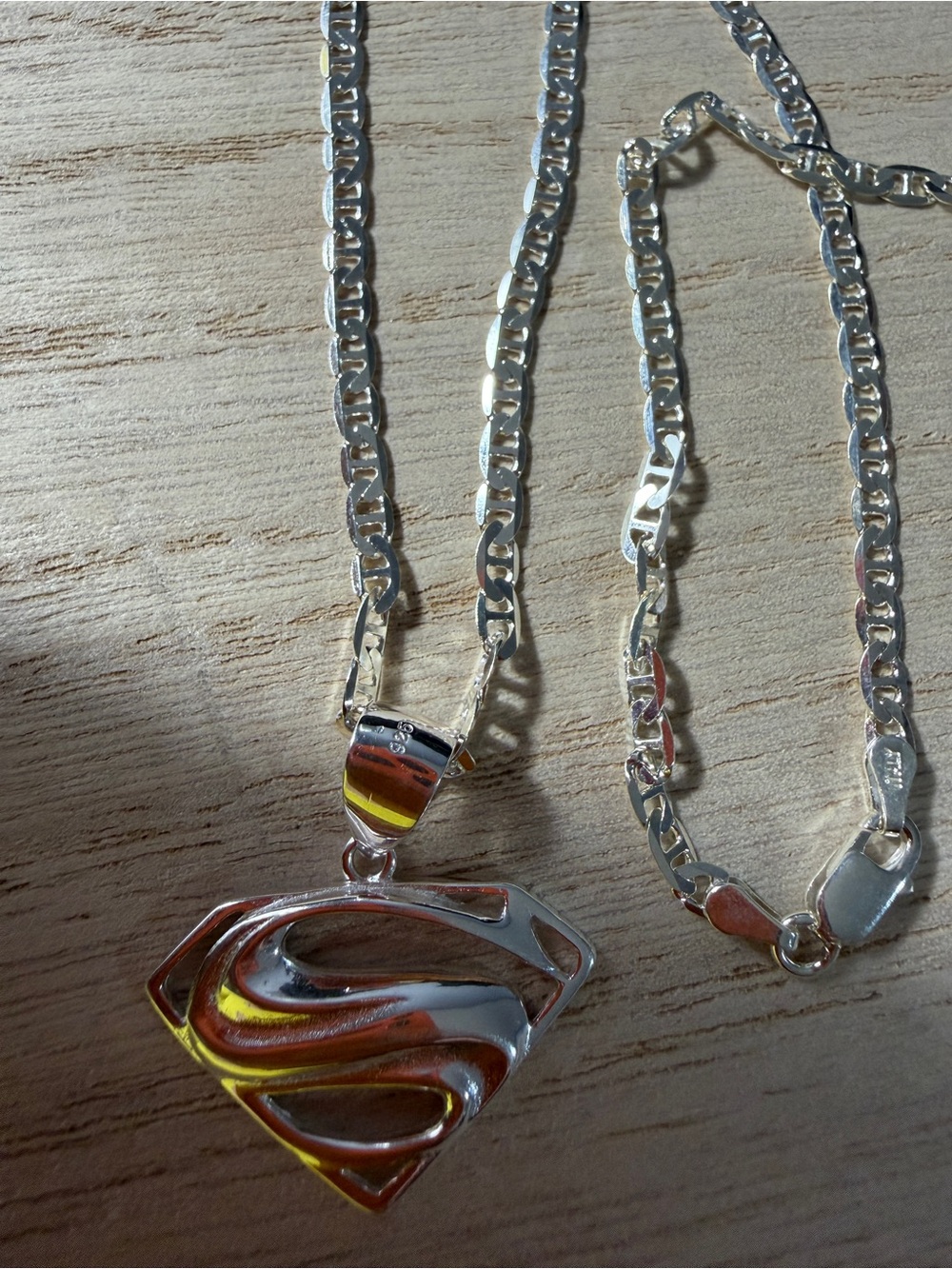 Superman necklace 18”